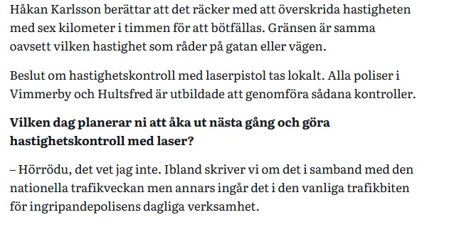 Polisen vill ha fartkameror även på stan