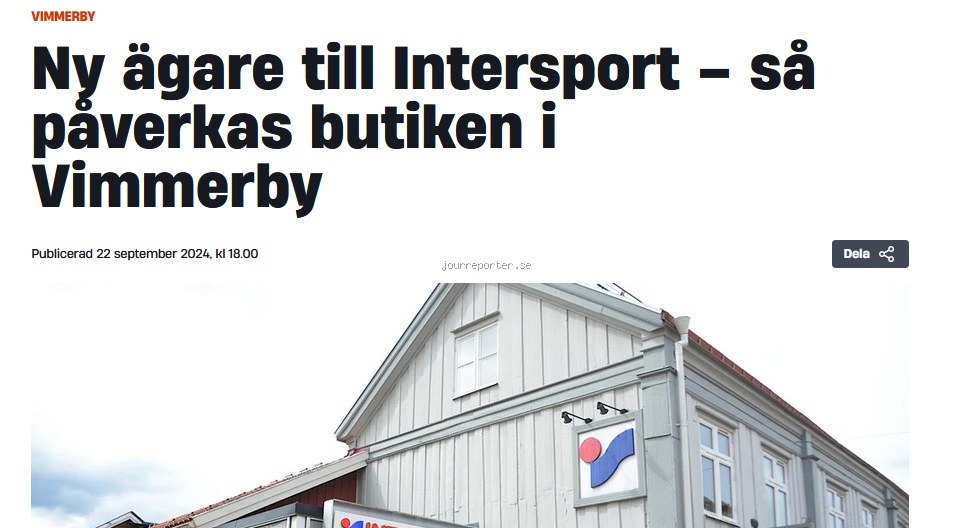 Intersport får nya ägare - så påverkas butiken i Vimmerby