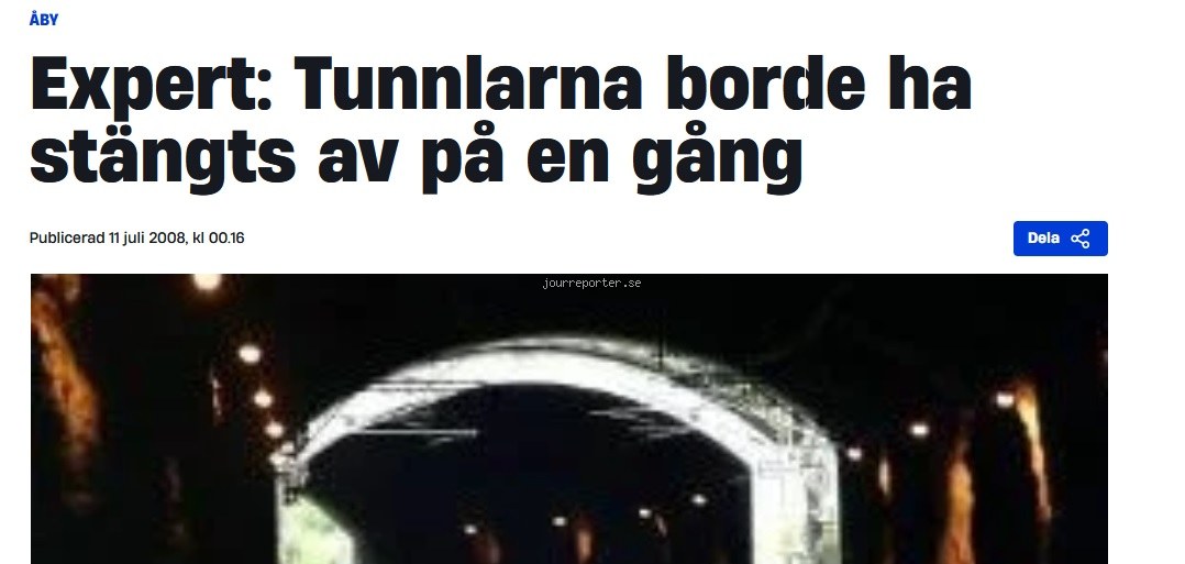 Stenblock riskerade att rasa ned på tågen - mörkades för resenärerna